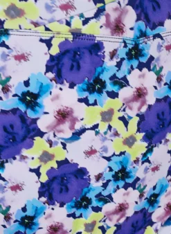 Hoch taillierte Bikinihose mit floralem Muster