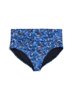 Hoch taillierte Bikinihosen mit Muster