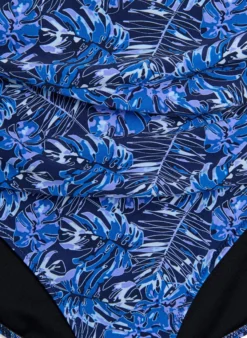 Hoch taillierte Bikinihosen mit Muster