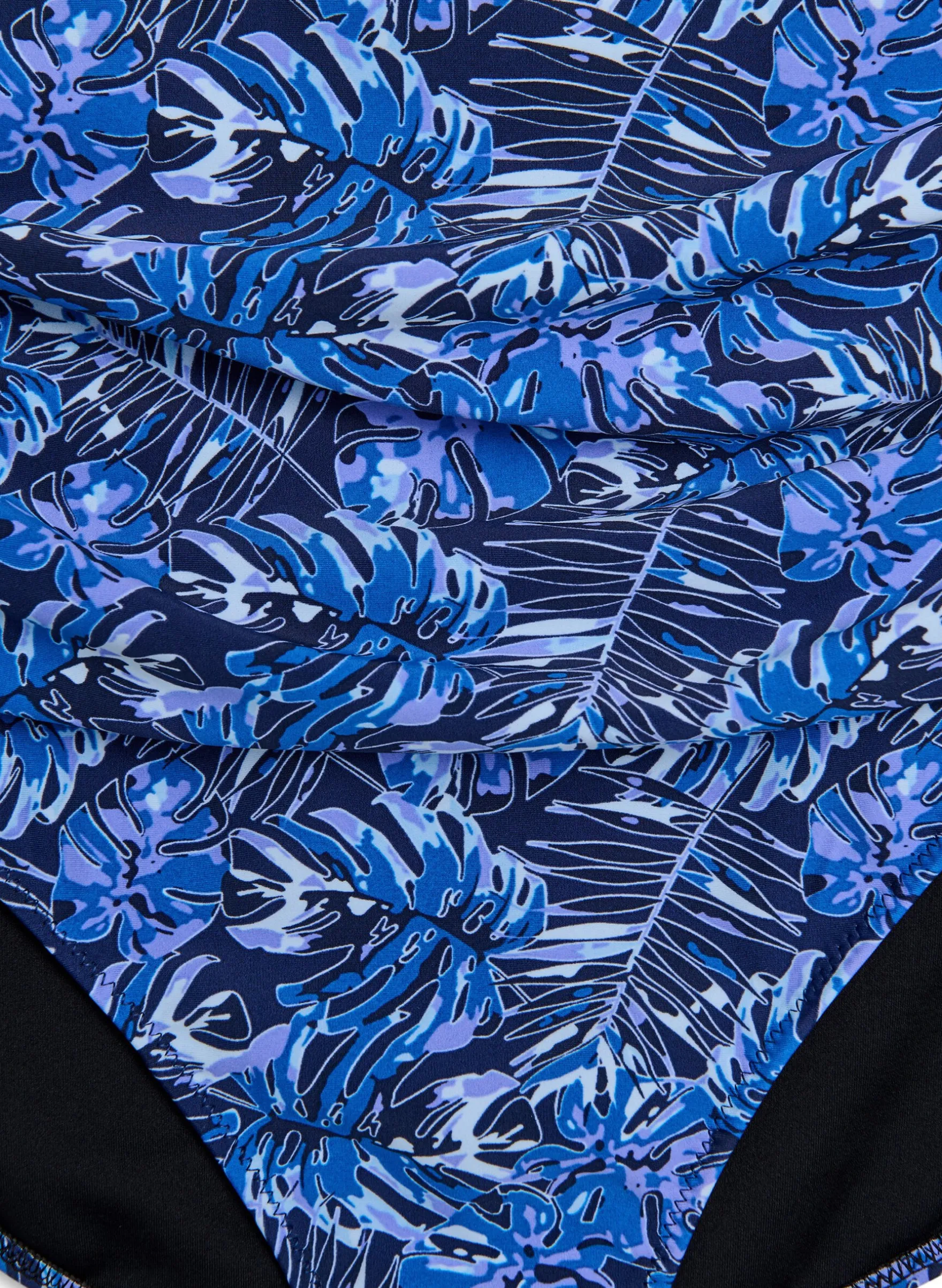 Hoch taillierte Bikinihosen mit Muster