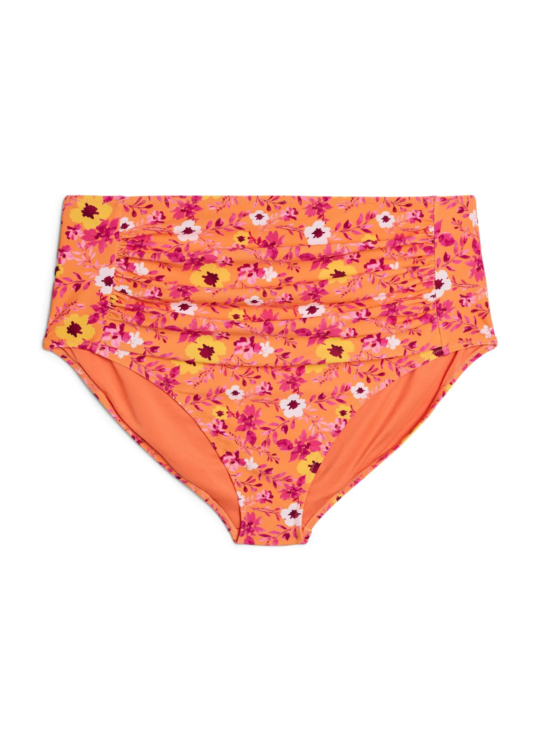 Hoch taillierte Bikinihosen mit Muster