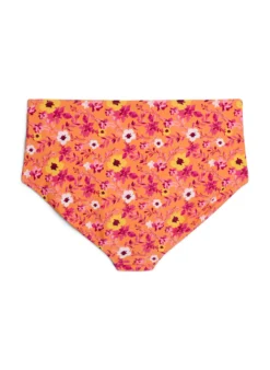Hoch taillierte Bikinihosen mit Muster