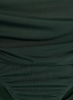 Hoch taillierte Bikini-Slip mit Drapierung
