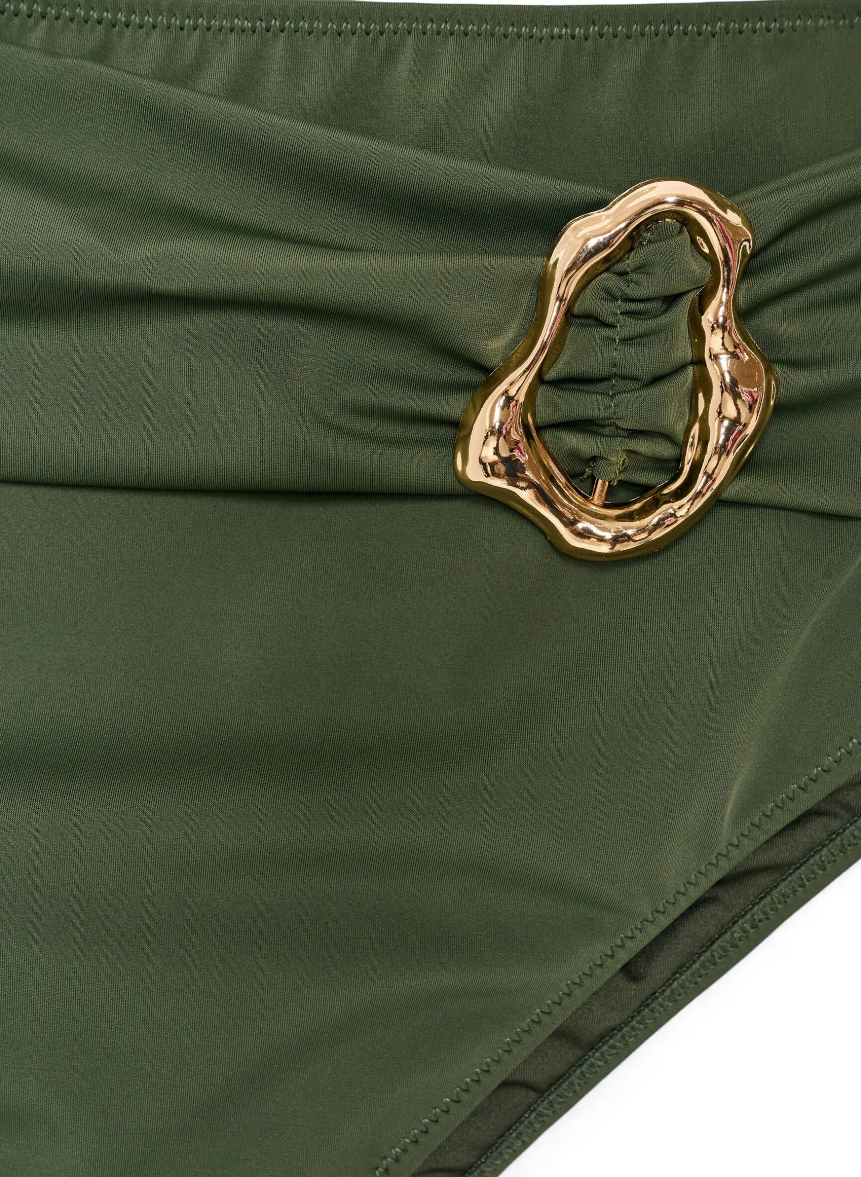 Hoch taillierter Tai-Bikini-Slip mit Golddetail