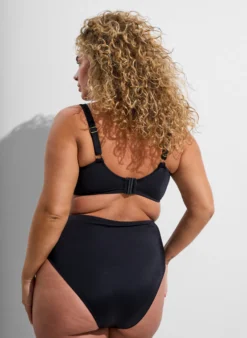 Hoch taillierter Tai-Bikini-Slip mit Golddetail