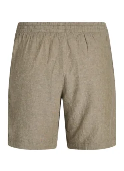 Hoch taillierte Shorts aus Leinen und Viskose
