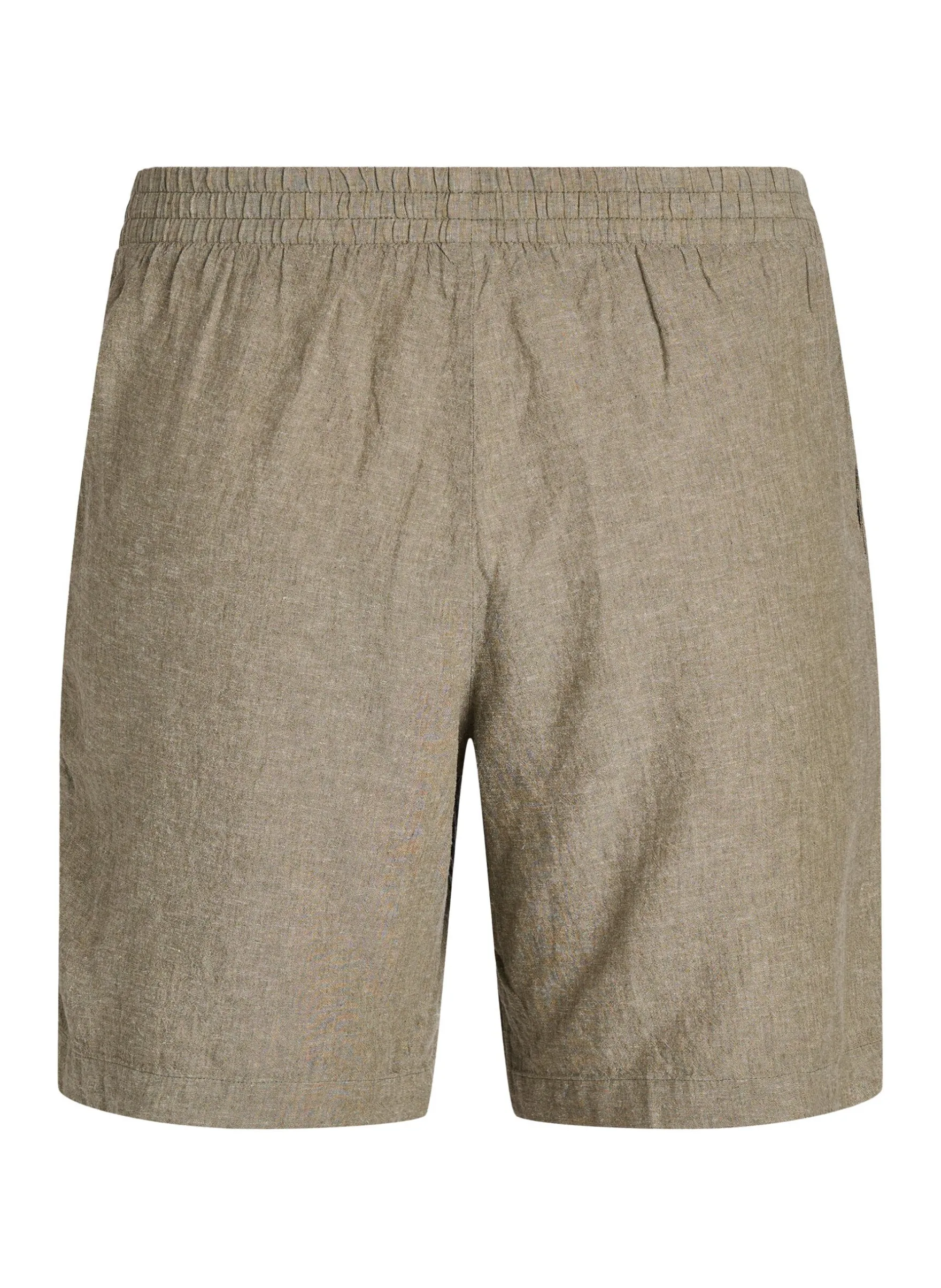 Hoch taillierte Shorts aus Leinen und Viskose