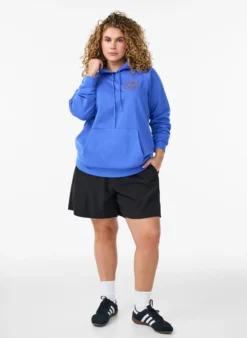 Hoodie mit gesticktem Frontmotiv