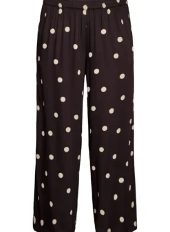 Hose aus Viskose mit Polka Dots und weitem Bein