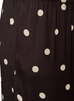 Hose aus Viskose mit Polka Dots und weitem Bein