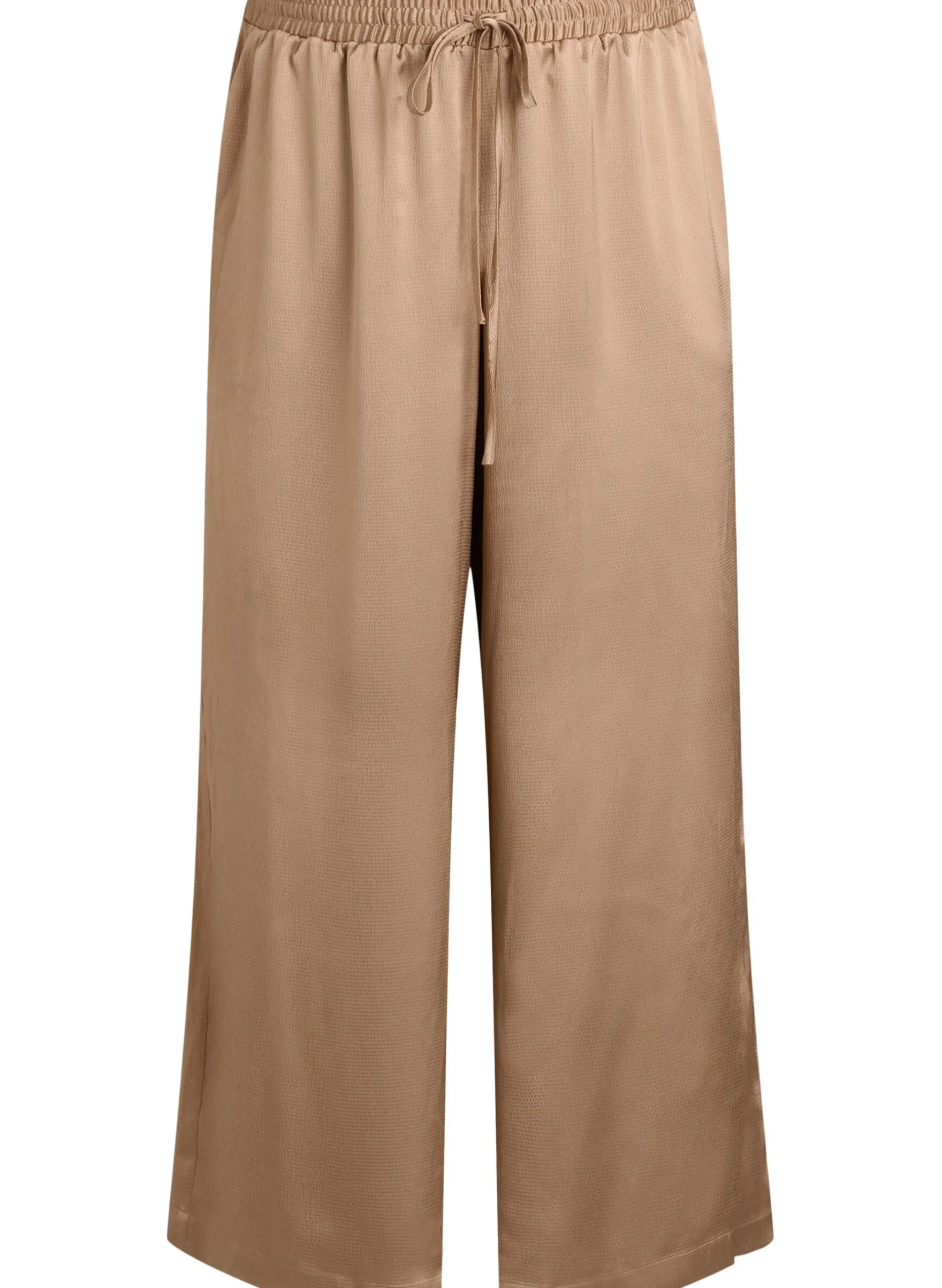 Hose in Satin-Optik mit weitem, geradem Bein