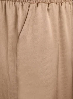 Hose in Satin-Optik mit weitem, geradem Bein