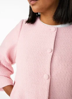 Jacke aus Bouclé mit Rüschendetails