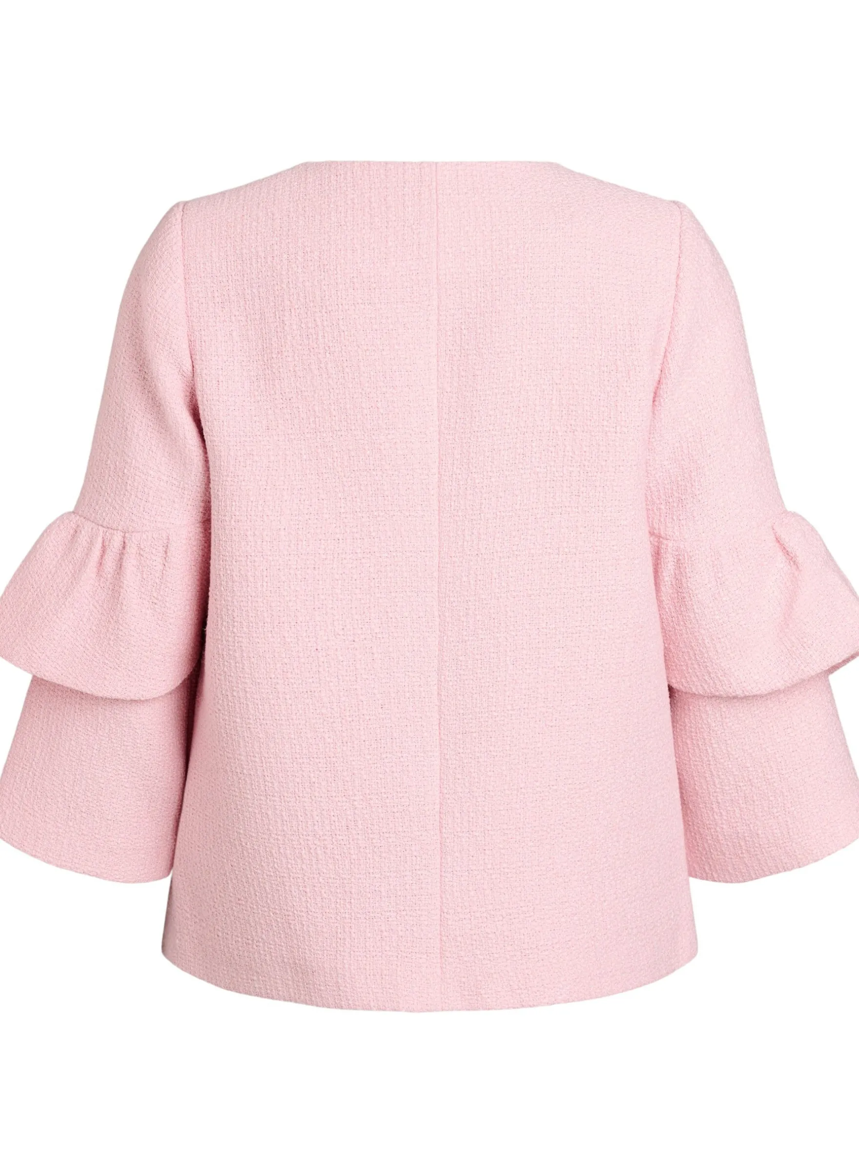 Jacke aus Bouclé mit Rüschendetails