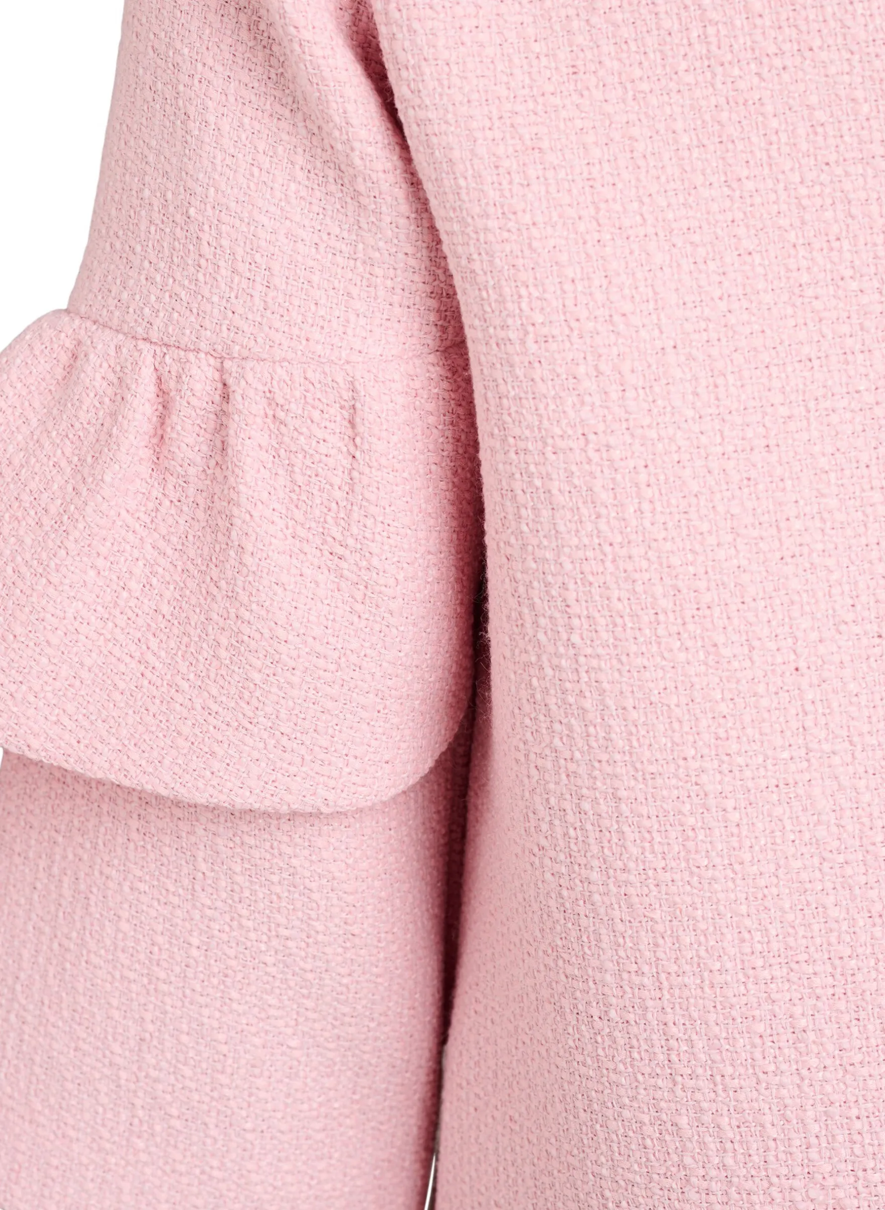 Jacke aus Bouclé mit Rüschendetails