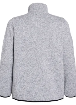 Jersey-Cardigan mit hohem Kragen und Reißverschluss