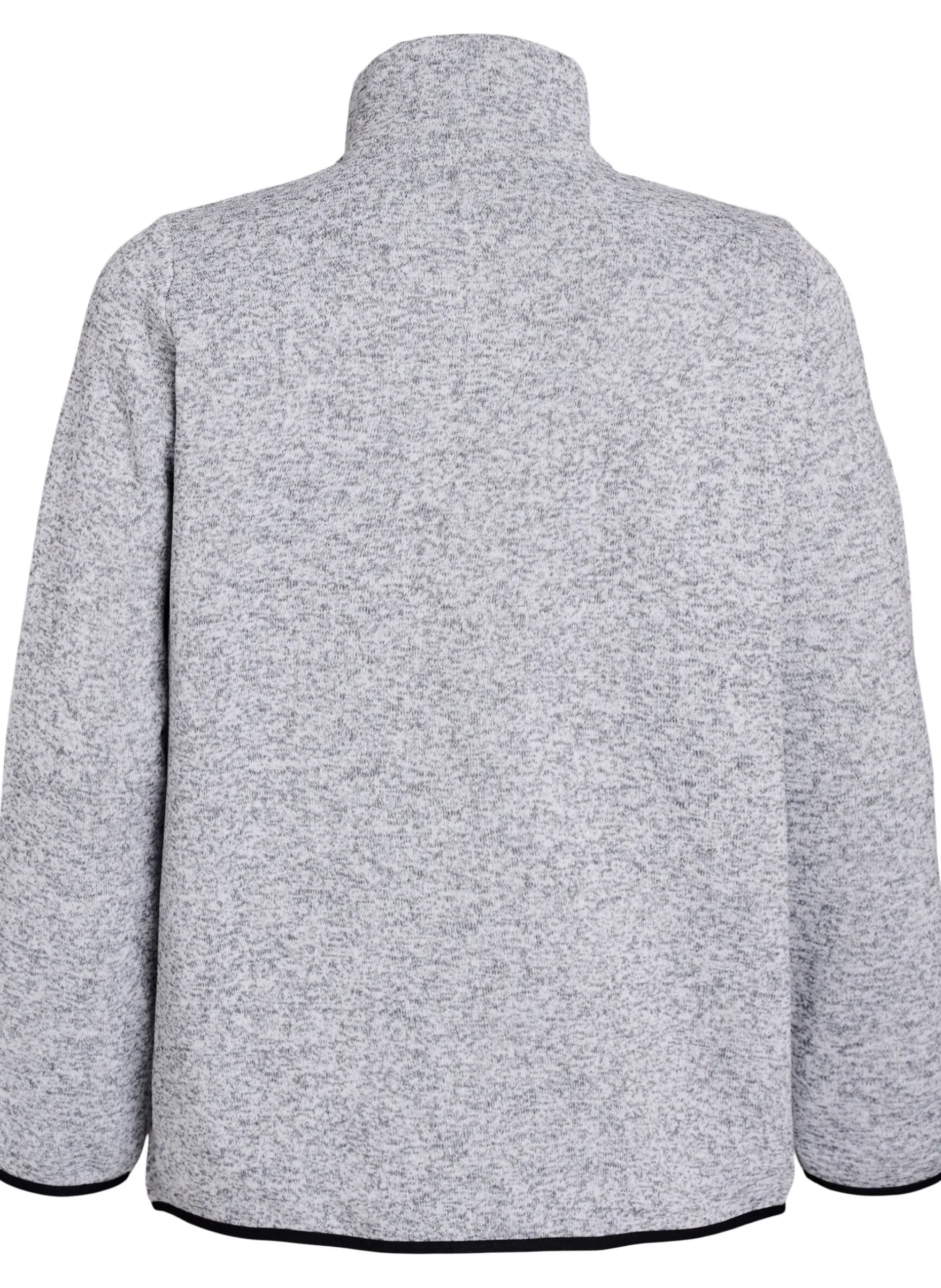 Jersey-Cardigan mit hohem Kragen und Reißverschluss