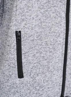 Jersey-Cardigan mit hohem Kragen und Reißverschluss
