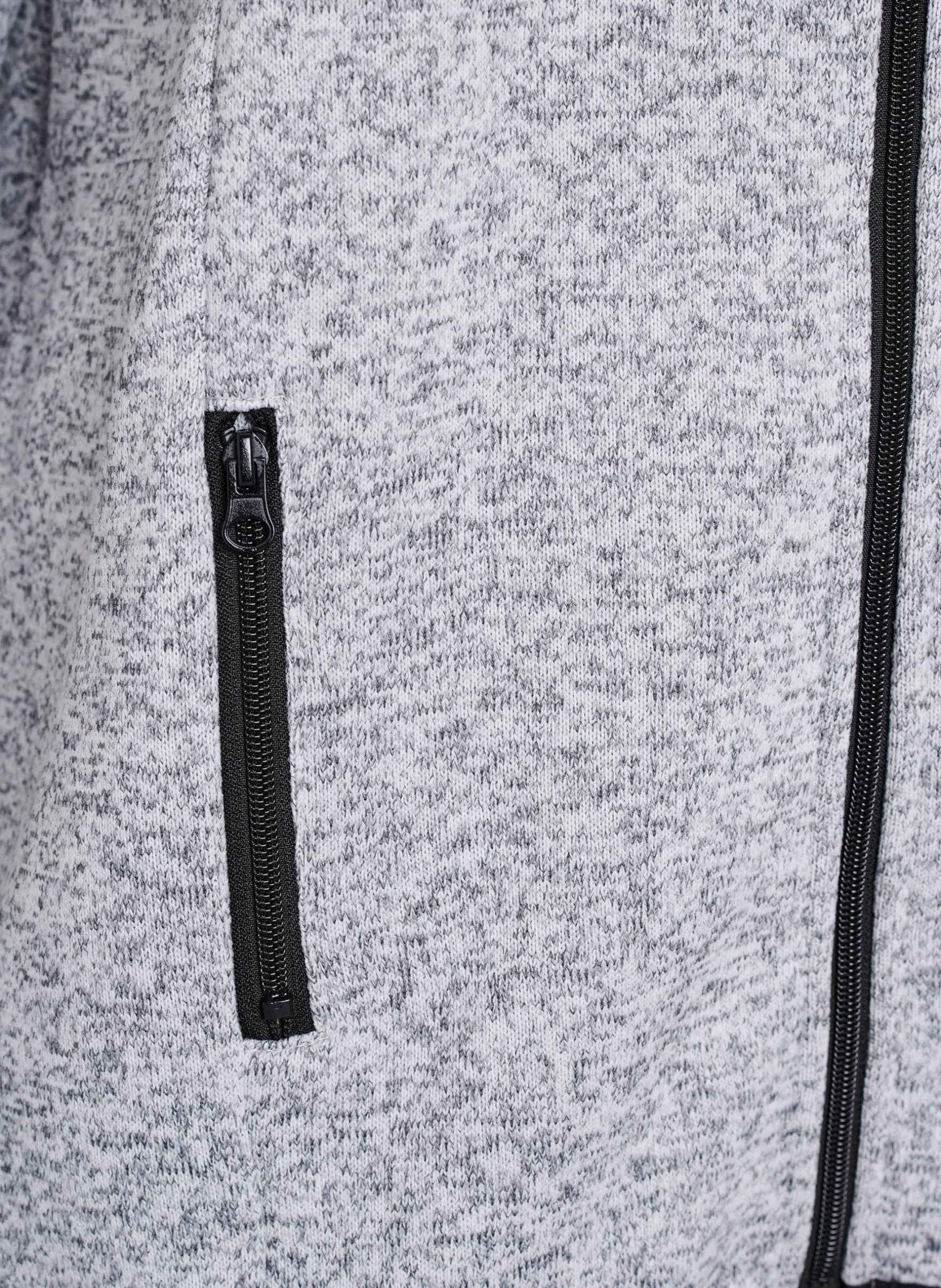 Jersey-Cardigan mit hohem Kragen und Reißverschluss