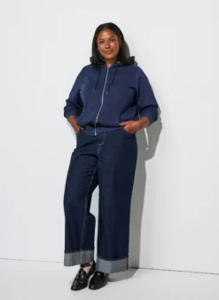Kapuzensweatshirt mit Reißverschluss und Taschen