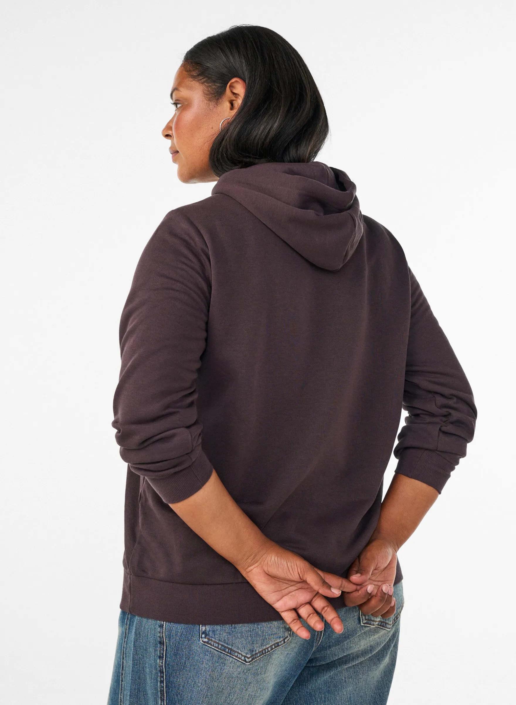 Kapuzensweatshirt mit Reißverschluss und Taschen