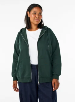 Kapuzensweatshirt mit Reißverschluss und Taschen