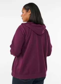 Kapuzensweatshirt mit Reißverschluss und Taschen