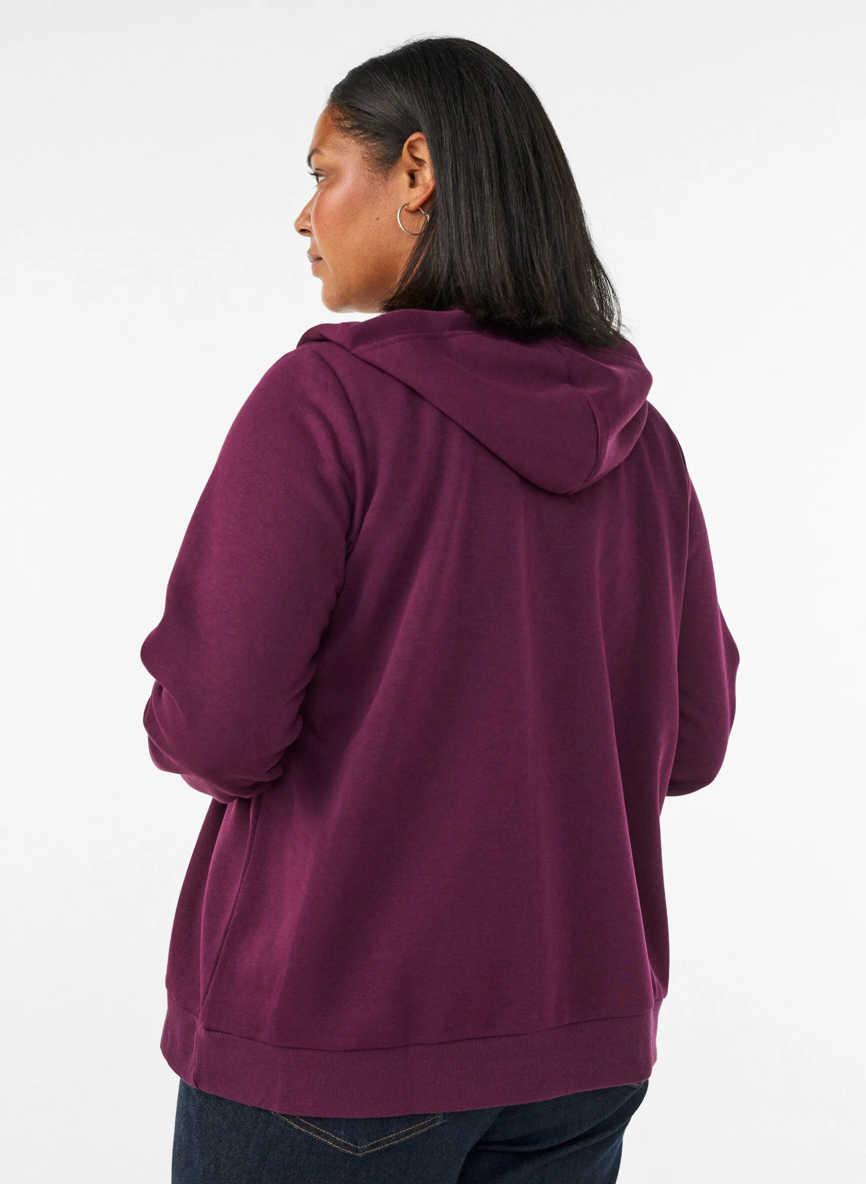 Kapuzensweatshirt mit Reißverschluss und Taschen
