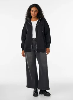 Kapuzensweatshirt mit Reißverschluss und Taschen