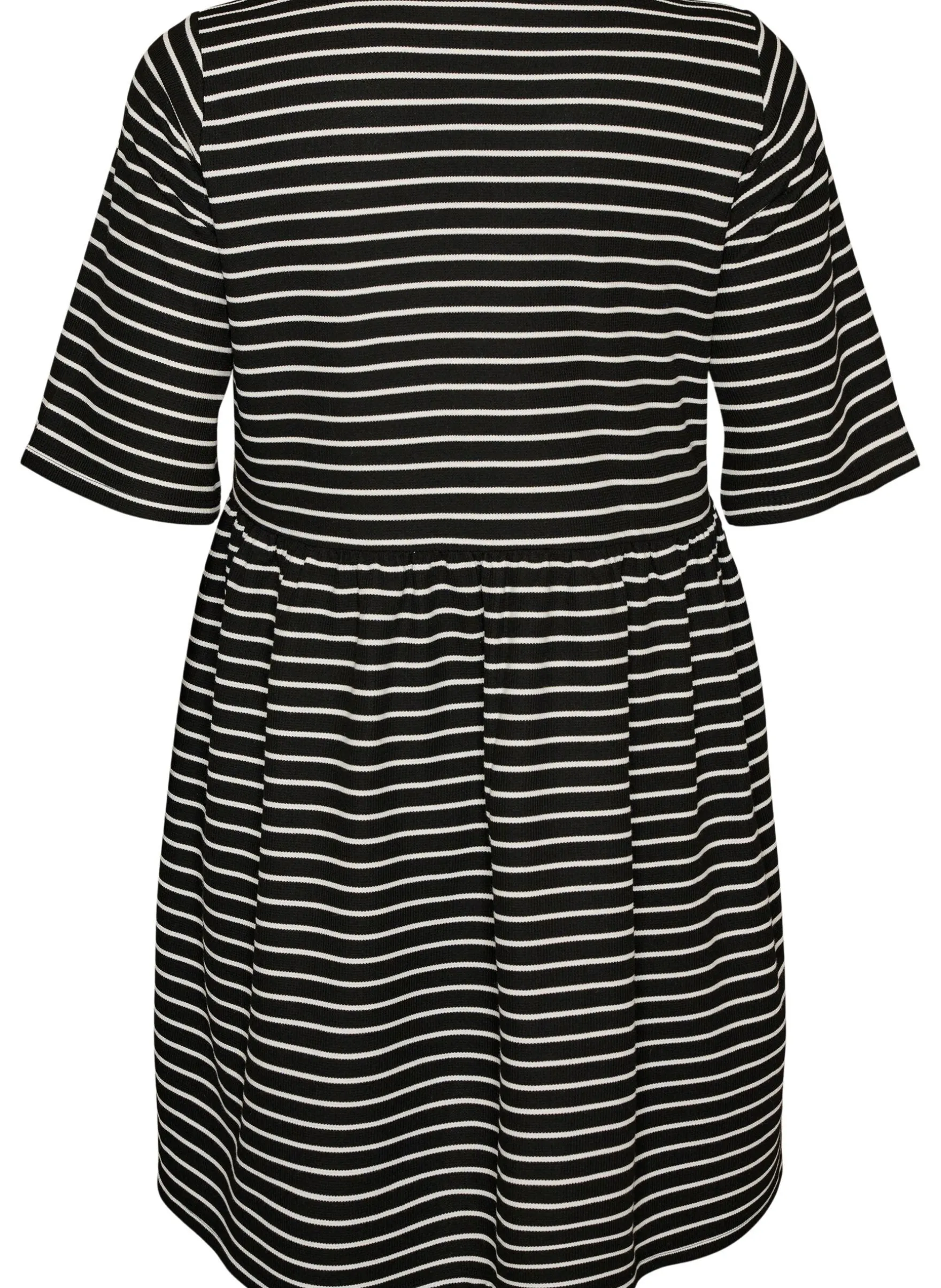 Kleid mit gerippter Textur und Empire-Linie