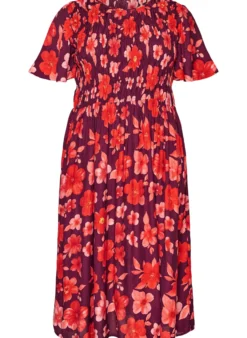 Kleid mit Smock und Blumenprint