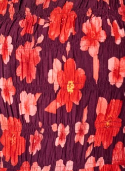 Kleid mit Smock und Blumenprint