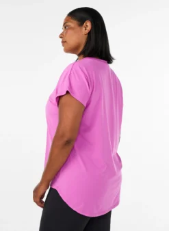 Kurzarm Trainingsshirt mit V-Ausschnitt