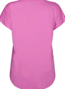 Kurzarm Trainingsshirt mit V-Ausschnitt