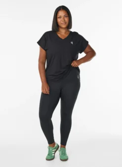 Kurzarm Trainingsshirt mit V-Ausschnitt