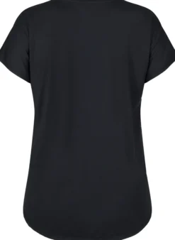 Kurzarm Trainingsshirt mit V-Ausschnitt