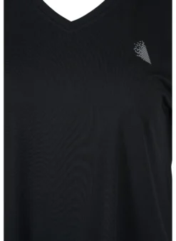 Kurzarm Trainingsshirt mit V-Ausschnitt