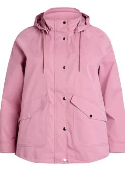 Kurze Frühlingsjacke mit abnehmbarer Kapuze