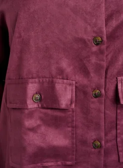 Kurze Jacke aus Wildlederimitat mit Taschen