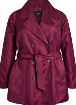 Kurzer Trenchcoat mit Gürtel