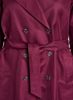 Kurzer Trenchcoat mit Gürtel