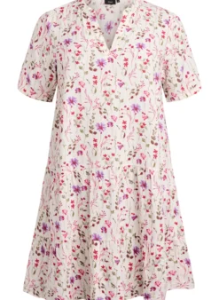 Kurzes A-Linien-Kleid aus Baumwollmusselin