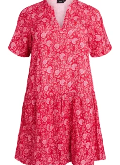 Kurzes A-Linien-Kleid aus Baumwollmusselin