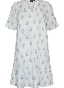 Kurzes A-Linien-Kleid aus Baumwollmusselin