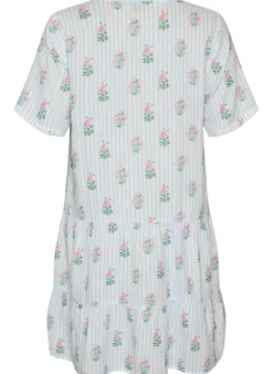 Kurzes A-Linien-Kleid aus Baumwollmusselin