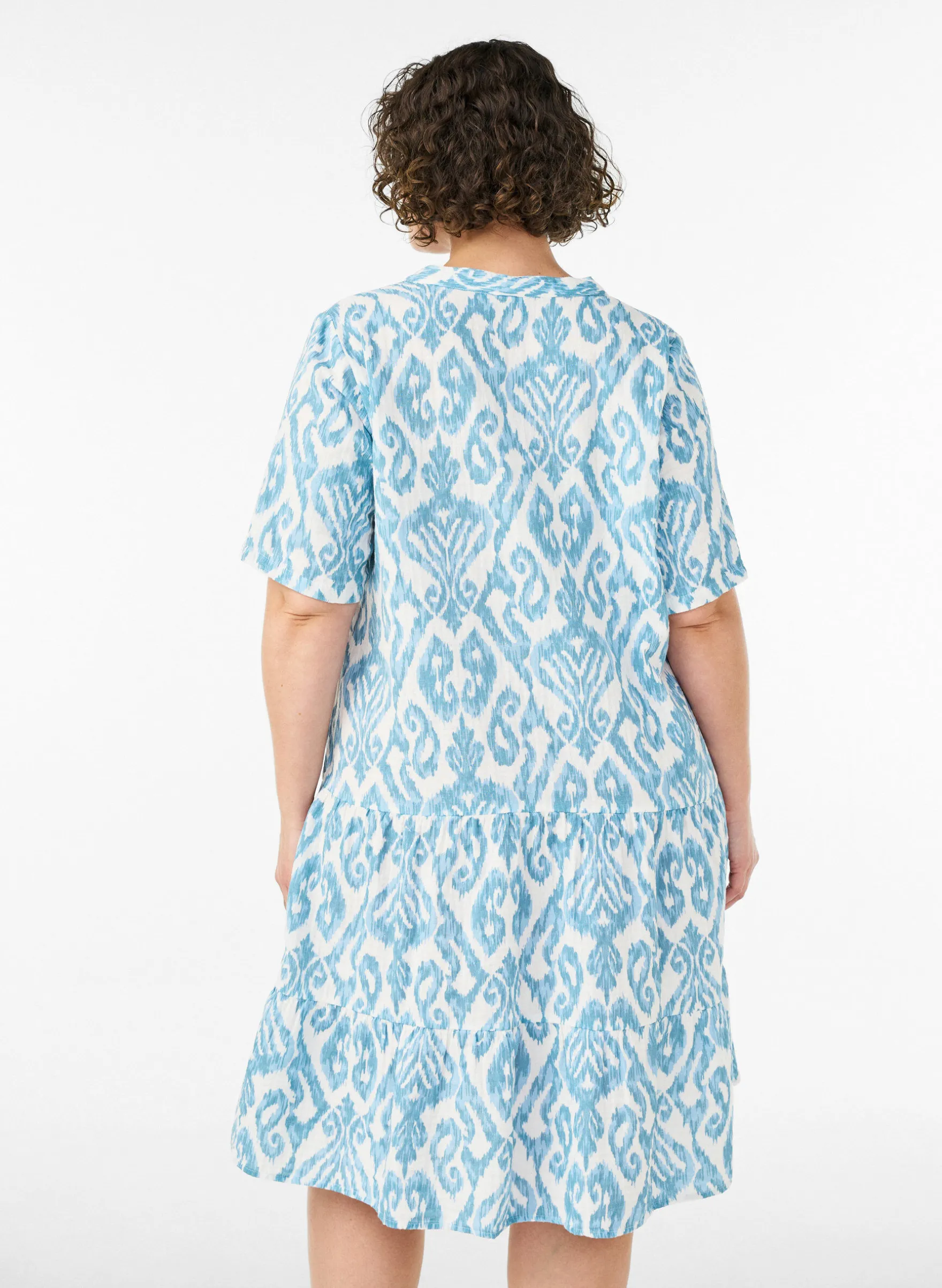 Kurzes A-Linien-Kleid aus Baumwollmusselin