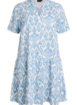 Kurzes A-Linien-Kleid aus Baumwollmusselin