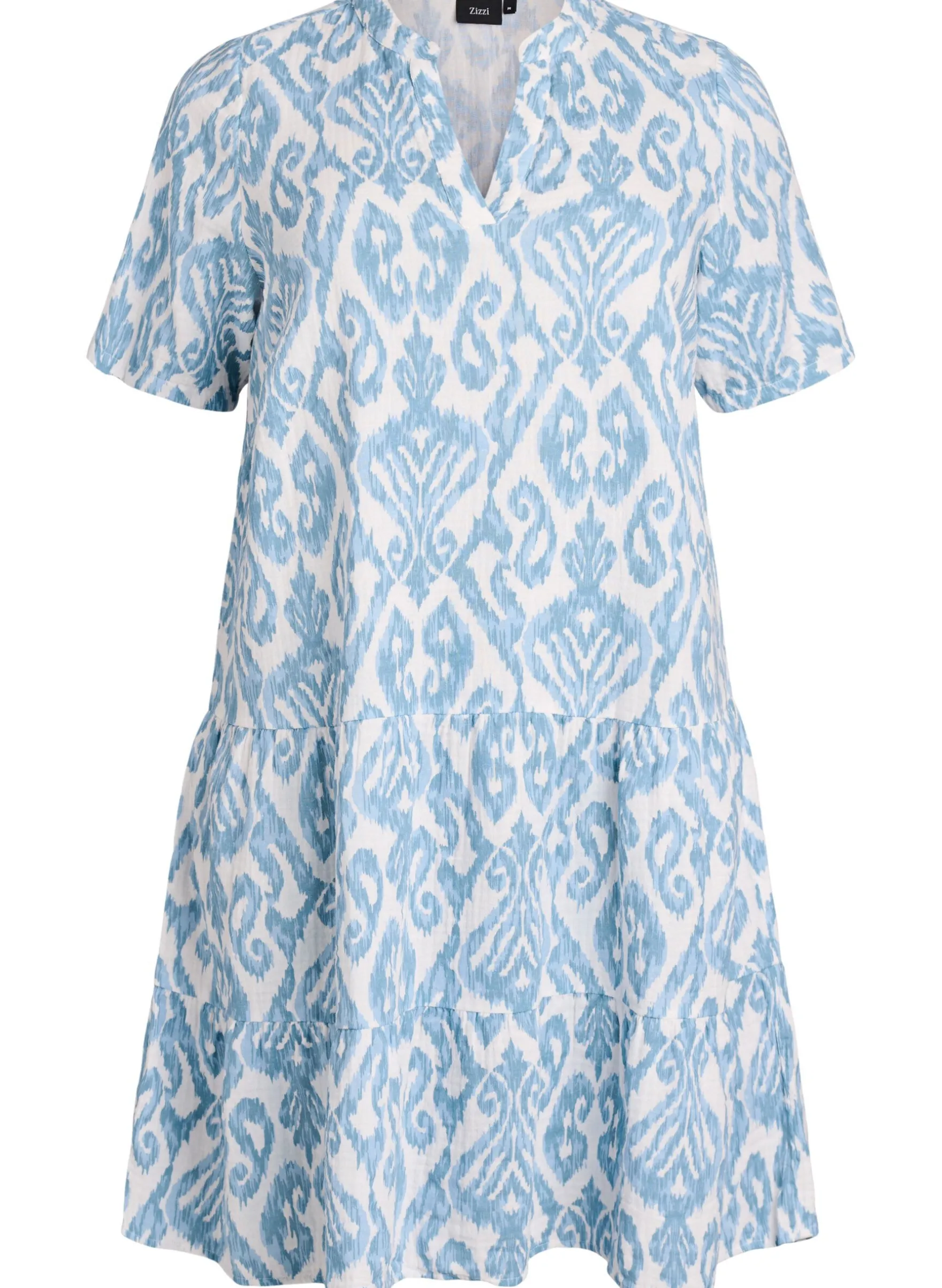 Kurzes A-Linien-Kleid aus Baumwollmusselin