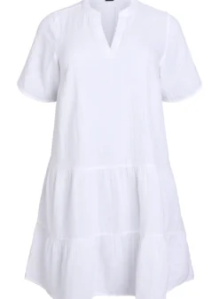 Kurzes A-Linien-Kleid aus Baumwollmusselin