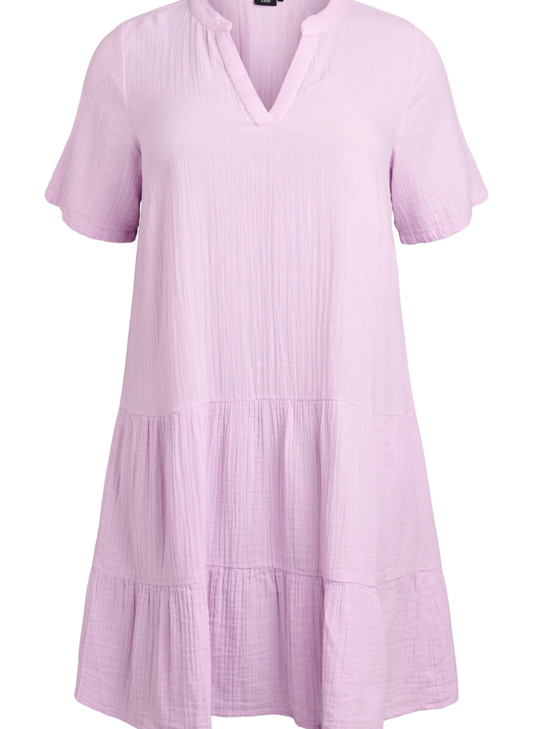 Kurzes A-Linien-Kleid aus Baumwollmusselin